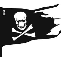 Средний флюгер "Пиратский флаг"